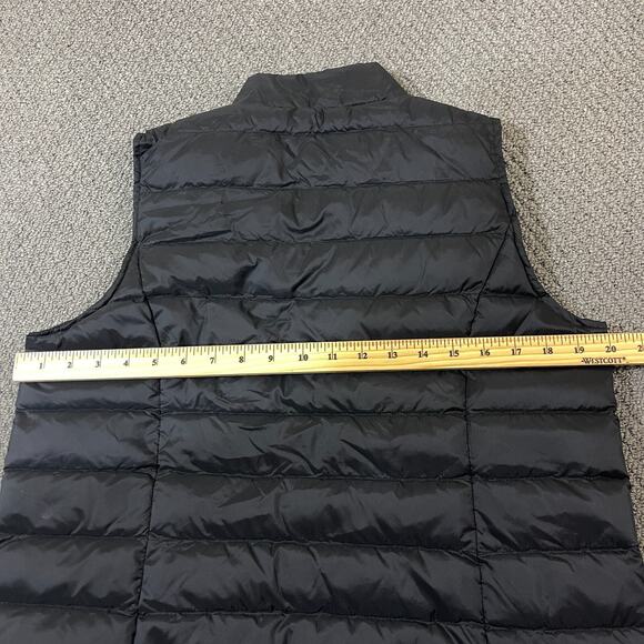 Lulu B Down Feathers Vest Womens Size Small S Full Zip Black Sleeveless - Picture 8 of 10